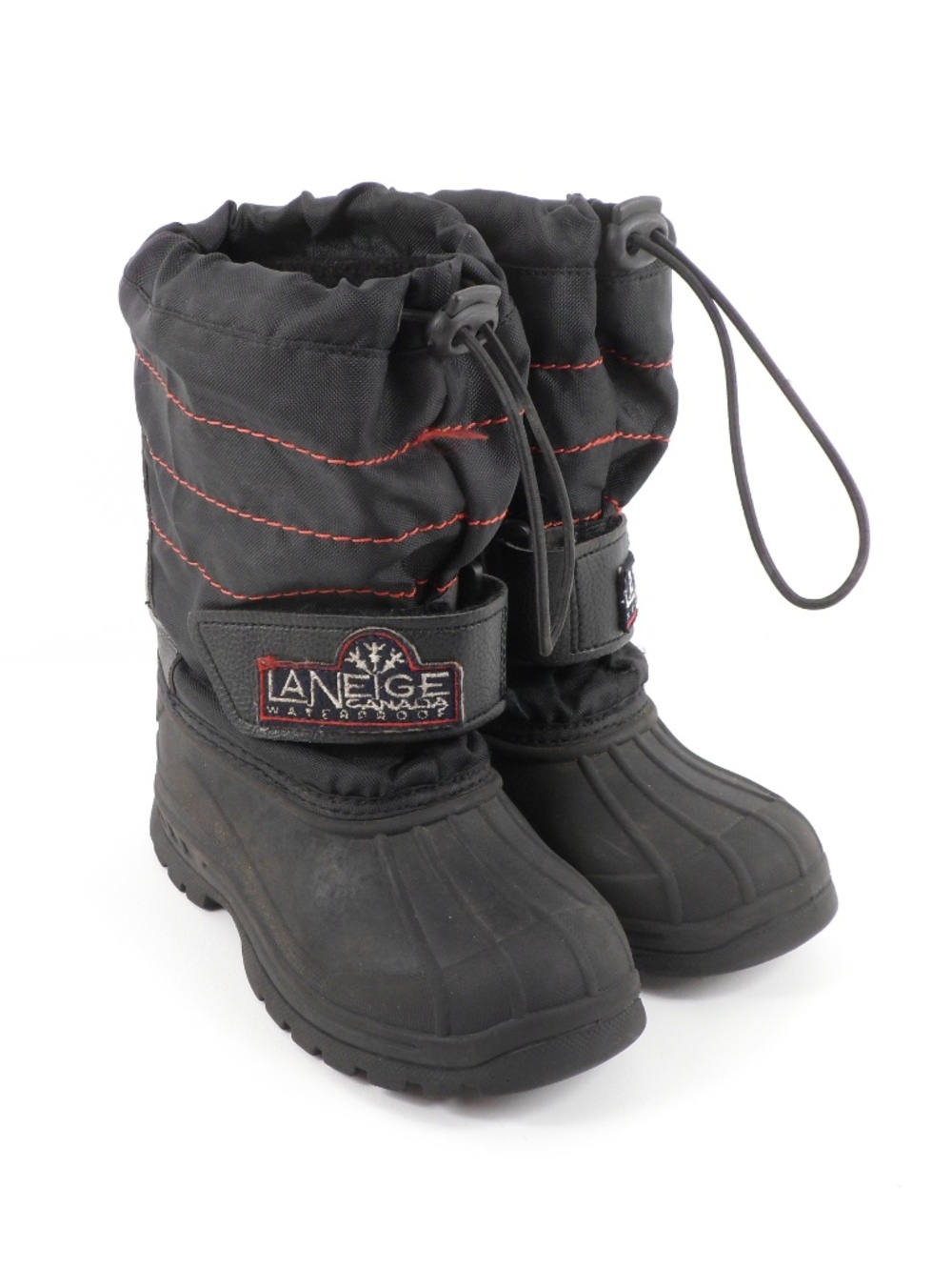 La Neige Winter Snow Boots Waterproof Unisex Flag Kids Toddler Size 11 Black